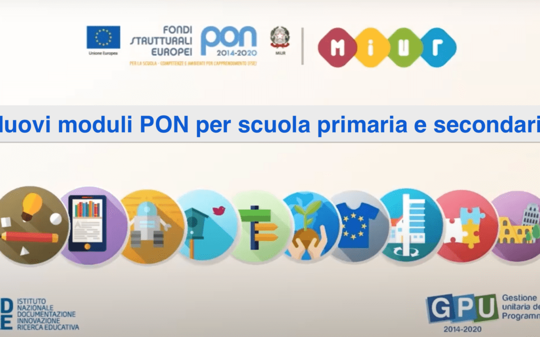 NUOVI MODULI PON – ISCRIZIONE