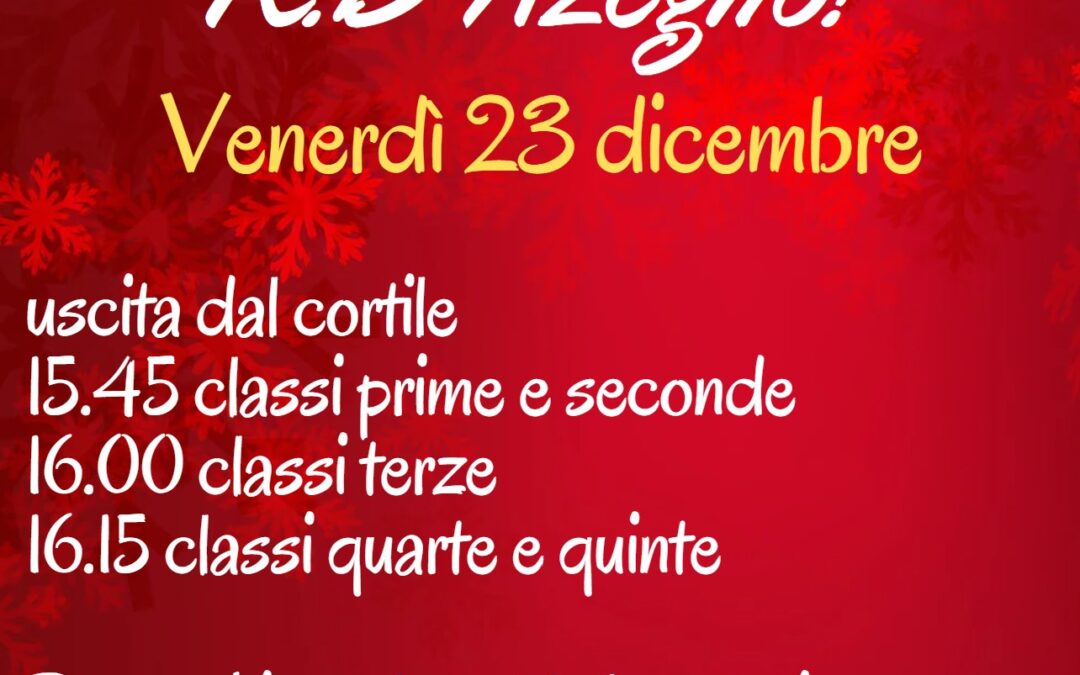 SALUTI DI NATALE ALLA SCUOLA D’AZEGLIO