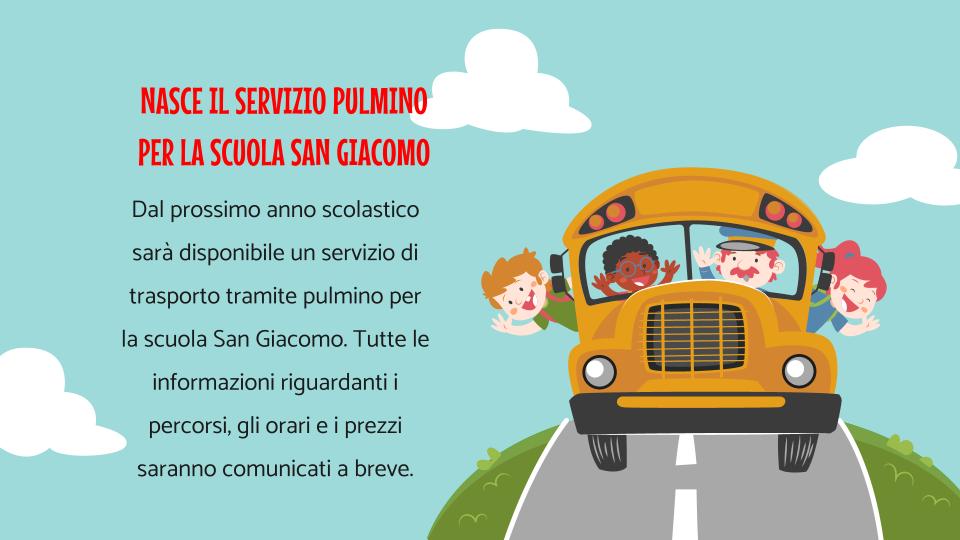 Pulmino per la scuola San Giacomo