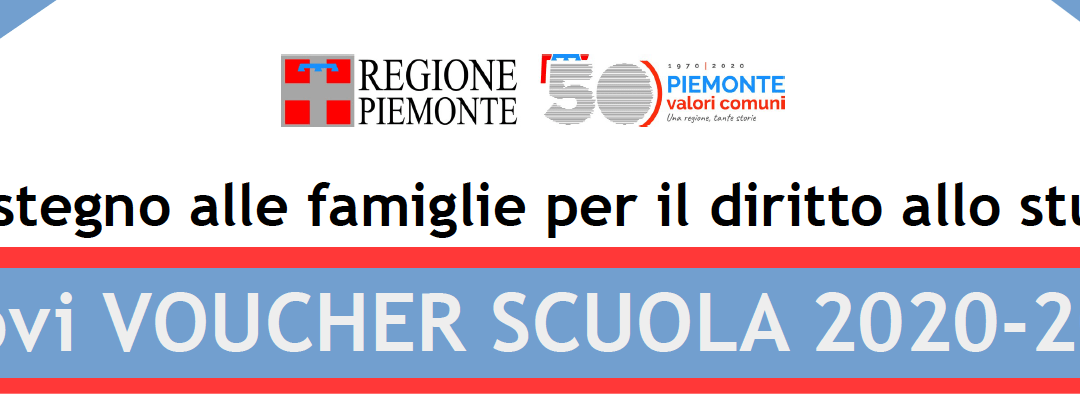 Regione Piemonte – VOUCHER SCUOLA 2020-2021