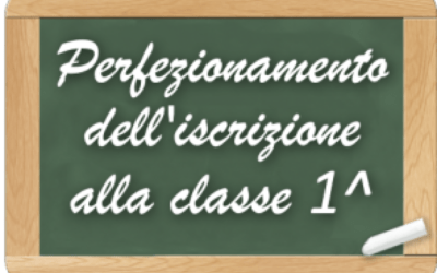 Perfezionamento iscrizioni scuola infanzia, classi prime scuole primarie e secondaria AS 2020-2021